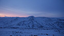 Civil polar twilight on Nordkinn Peninsula in Norway, mainland Europe's northernmost peninsula.