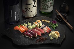 A plate of nigirizushi