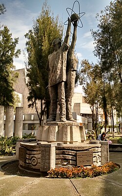 Square of the Student. Faculty of Higher Education (FES) Aragón. One of the five UNAM campuses in Greater Mexico City.
