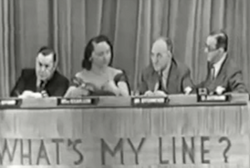 Original panelists from the premiere broadcast, February 2, 1950