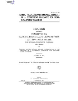 Housing Finance Reform Bill