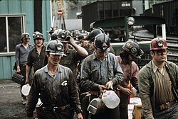 Coal miners in the Appalachia region in 1974