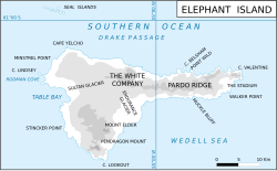 Map of Elephant Island
