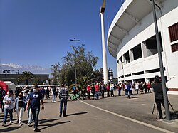 The election at the National Stadium in Santiago.
