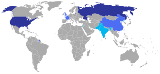 In early 2019, more than 90% of the world's 13,865 nuclear weapons were owned by Russia and the United States.[22]