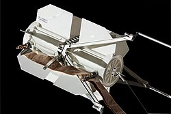 SNAP-19 RTGs mounted on an extension boom of Pioneer 10 replica