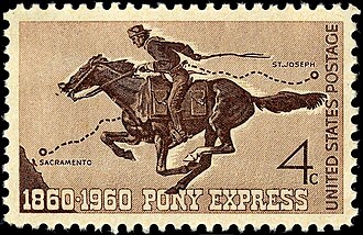 Pony Express 100th-anniversary issue of 1960