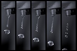 The vast "water hymn" in James Joyce's novel Ulysses is occasioned when the protagonist Leopold Bloom fills a kettle with water from a kitchen faucet.[256]