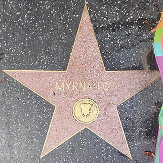 Hollywood Walk of Fame Star of Myrna Loy