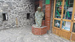 A monument to Avicenna in Qakh (city), Azerbaijan