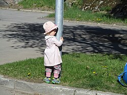 A 19-month-old girl after her first 9 hours at preschool