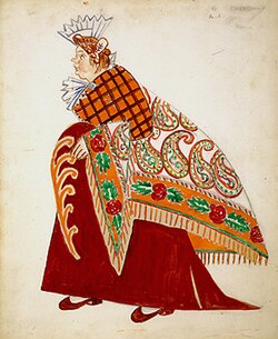 Sketch of the costume for the ballet Chout, 1916