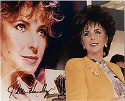Taylor promoting her first fragrance, Passion, in 1987