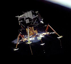 The Apollo 11 Lunar Module Eagle in lunar orbit