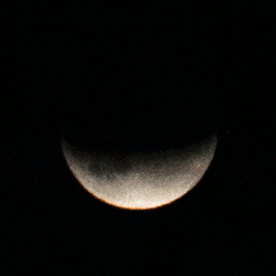 animated time-lapse of partial lunar eclipse