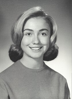 Rodham in Maine South High School's 1965 yearbook