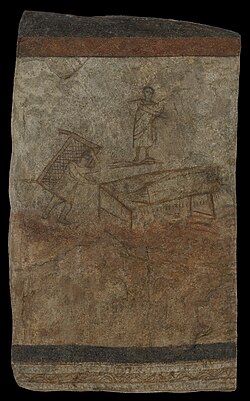 3rd Century AD depiction of Jesus from the Church at Dura-Europos, one of the earliest ones.