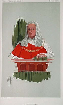 Alverstone caricatured by WH for Vanity Fair, 1913