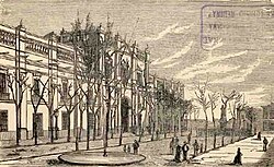 La Moneda Palace in 1872, as pictured by Recaredo Santos Tornero in Chile Ilustrado