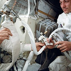 Rising levels of CO2 threatened the Apollo 13 astronauts, who had to adapt cartridges from the command module to supply the carbon dioxide scrubber in the Apollo Lunar Module, which they used as a lifeboat.