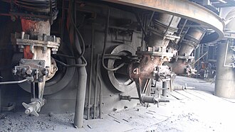 Tuyeres of a blast furnace in Gerdau, Brazil