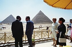 Nixon with President Anwar Sadat of Egypt, June 1974