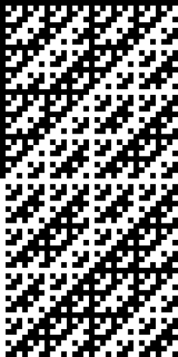 Matrix of the Hadamard code (32, 6, 16) for the Reed-Muller Code (1, 5) of the NASA space probe Mariner 9