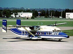 Mississippi Valley Airlines's Short 330 at Saint Paul International Airport in 1985