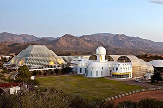 Biosphere 2 is a test habitat on Earth for space flight.
