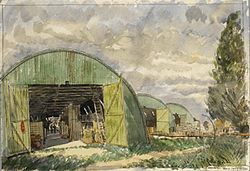Recovery Stores at a RAOC Depot, Feltham by Karl Hagedorn, 1945