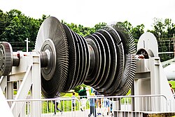 Colbert Fossil Plant Turbine on display at U.S. Space & Rocket Center