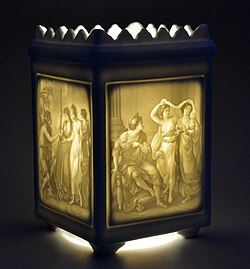 A lithophane exploits the translucency of porcelain