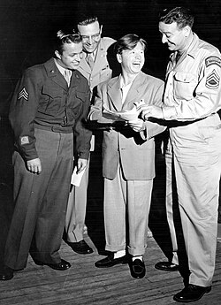 Rooney with Tom Poston (right) circa 1940s