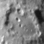 Eight individual frames taken from a video of the lunar crater Clavius showing the effect of the Earth's atmosphere on astronomical images