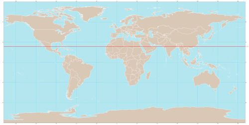 World map showing the Tropic of Cancer