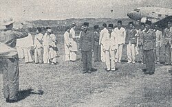 President Sukarno at Maguwo Airfield following his return from exile, 16 June 1949