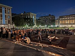 A vigil for Israel held by SSI at Columbia University October 10, 2023