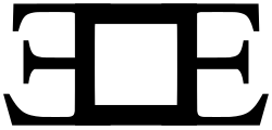 Butch Cassidy's cattle brand of "Reverse-E, Box, E"[12]
