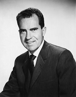 Nixon's official portrait as vice president, c. 1953–1961