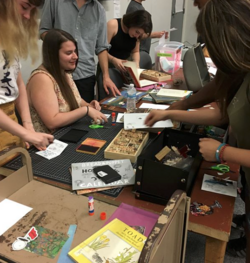 Zine workshop with SUNY New Paltz Zine Community and Design Society, 2017