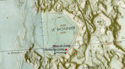 Map of Lunokhod 2's path in Le Monnier crater at the eastern rim of Mare Serenitatis