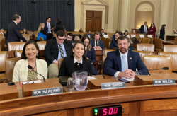 Mullin (right) appears before the House Committee on Ways and Means in March 2020.