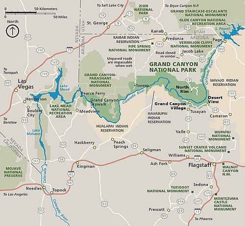 Grand Canyon regional map
