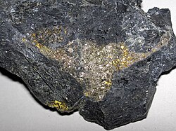Platinum-palladium ore, Stillwater mine, Beartooth Mountains, Montana, US