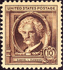 The U.S. post Office issued a commemorative stamp in 1940 honoring Mark Twain