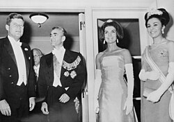 Dinner in Honor of U.S. President John F. Kennedy and First Lady Jacqueline Kennedy at the Embassy of Iran in 1962.