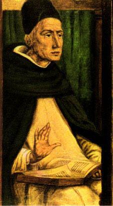 Painting of Albertus Magnus (1206–1280) by Justus van Gent, c. 1475