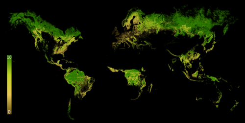 The Forest Landscape Integrity Index, created in Google Earth Engine