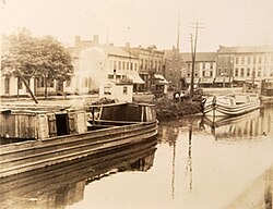 Ohio and Erie Canal in Massillon at the turn of the century [5]