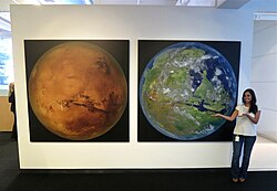 We bring you Mars, a rendering of a terraformed Mars at SpaceX Headquarters
